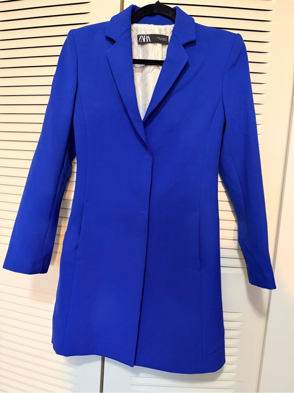 Zara Royal Blue Long Blazer Jacket